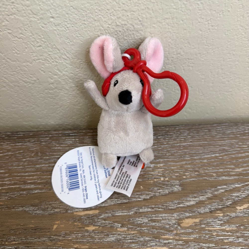 NWT! Gigglescape Plush Mouse Bag Charm Keychain